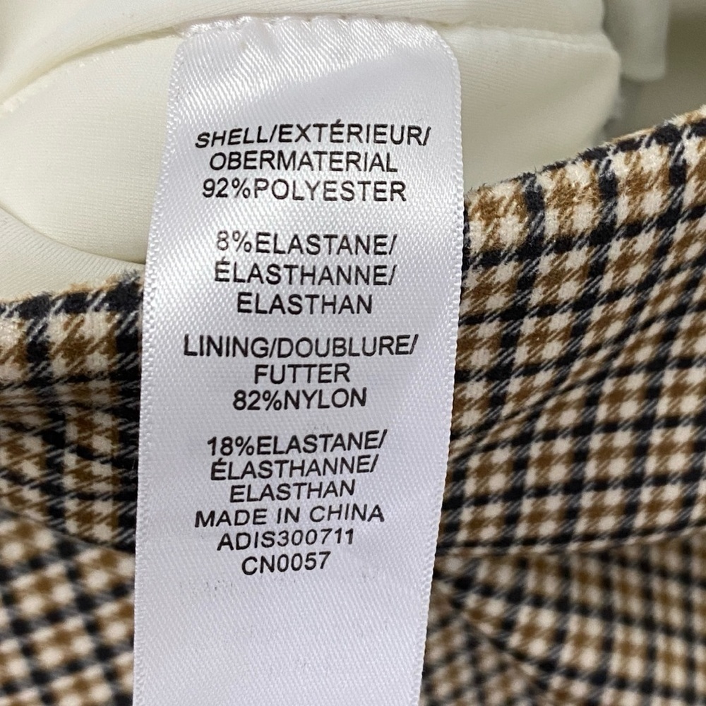 NEW Adrianna Papell Houndstooth Pants Pull On Size 6 Mustard Square Plaid - Picture 6 of 12